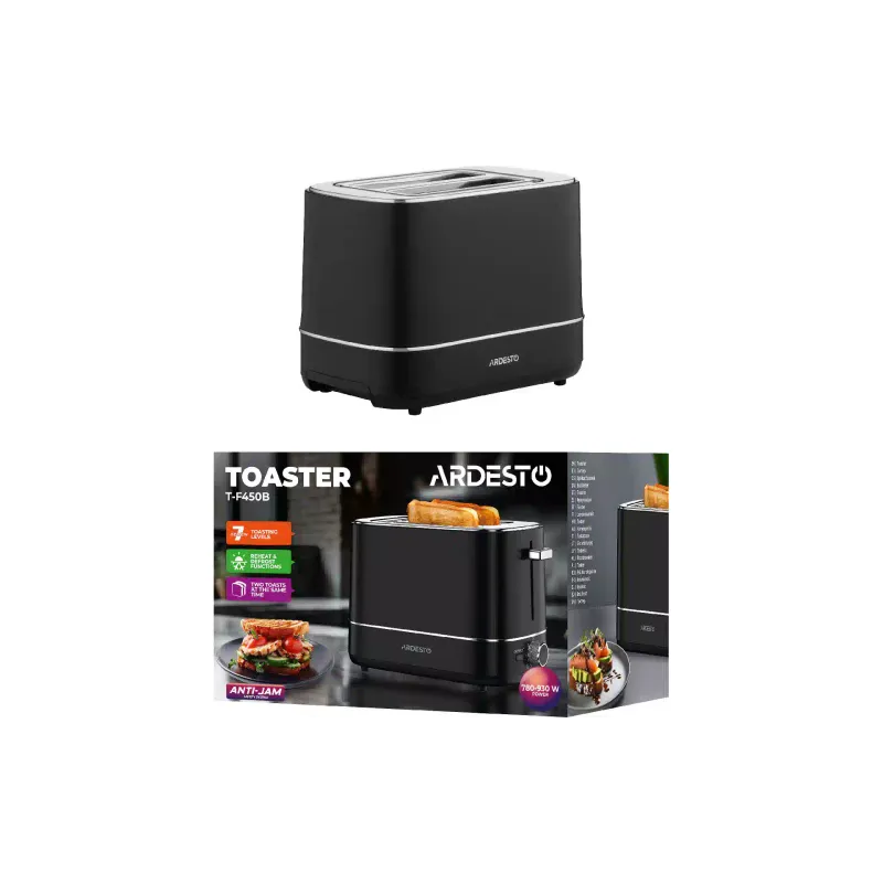 Opekač kruha Ardesto, Black (T-F450B)