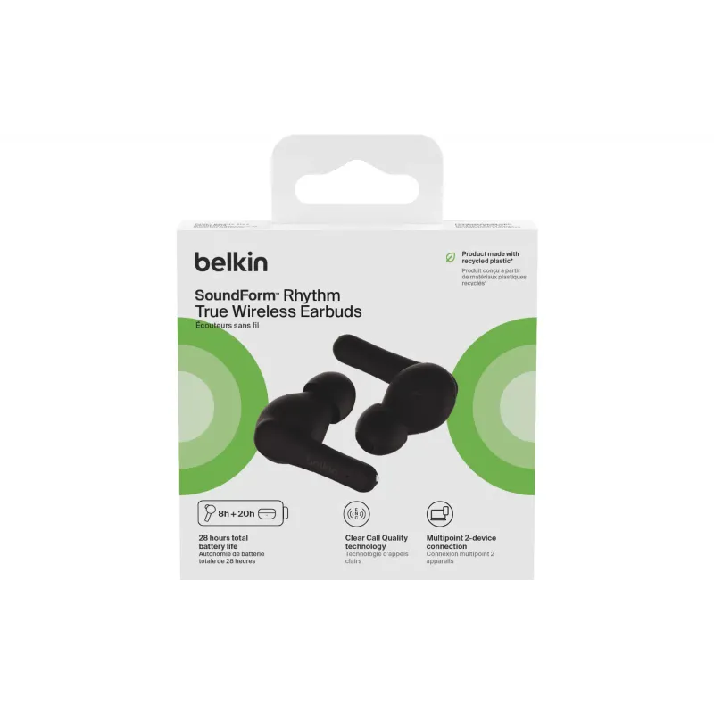 TWS слушалки Belkin Soundform Rhythm, Black (AUC012BTBK)
