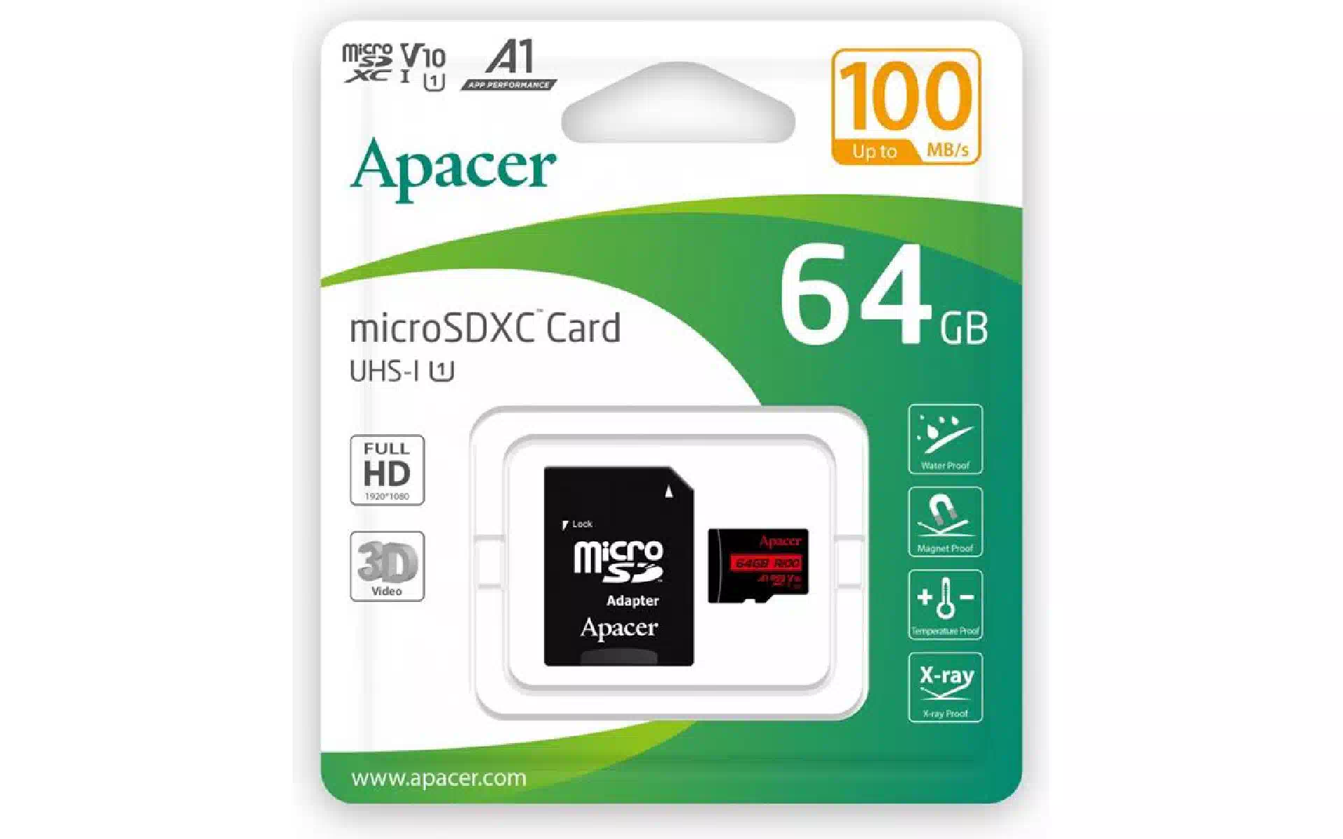 Κάρτα μνήμης Apacer (AP64GMCSX10UB-R) Κάρτα μνήμης Apacer (AP64GMCSX10UB-R)