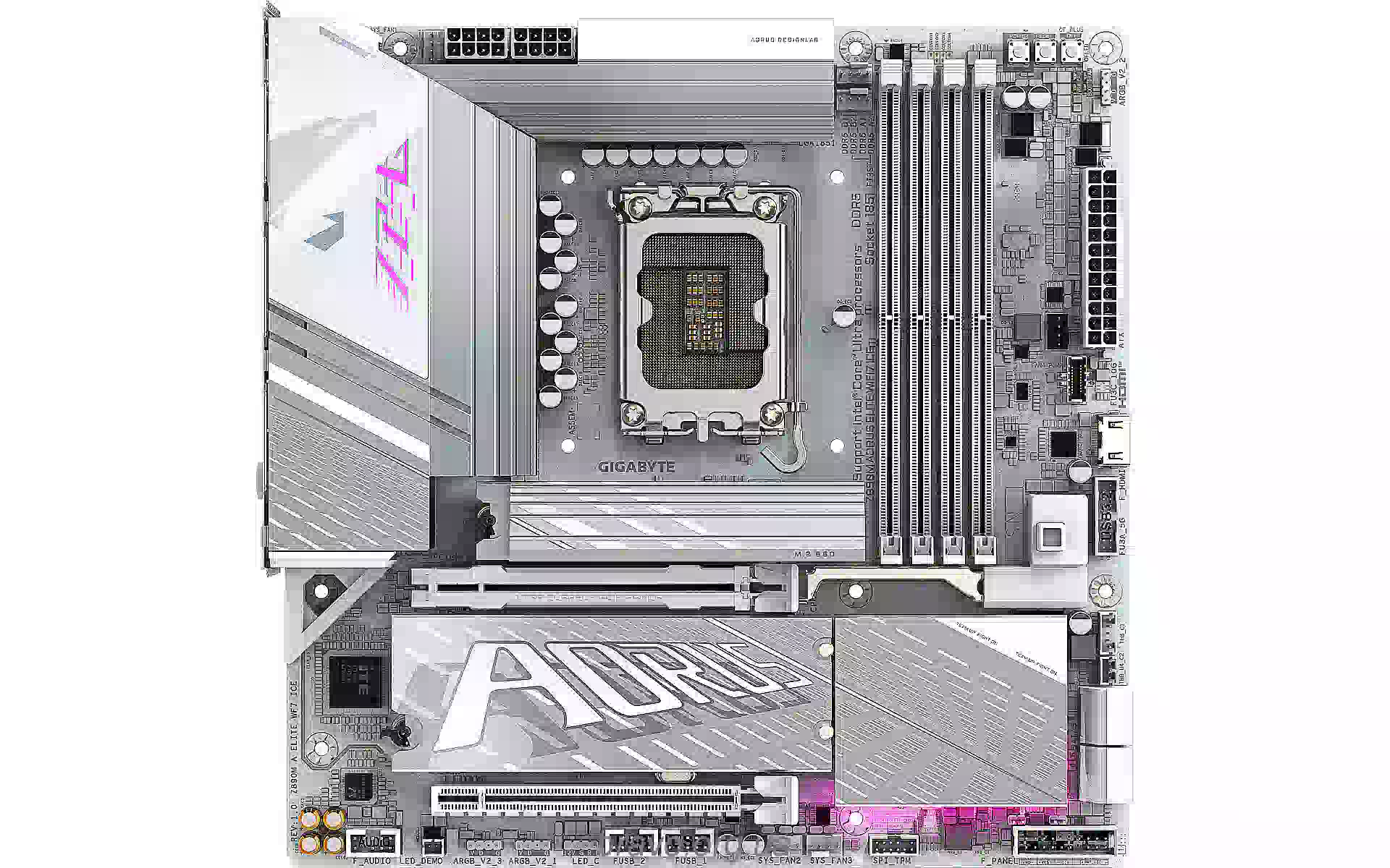 Дънна платка Gigabyte, Ice (Z890M AORUS ELITE WIFI7 ICE) Дънна платка Gigabyte, Ice (Z890M AORUS ELITE WIFI7 ICE)