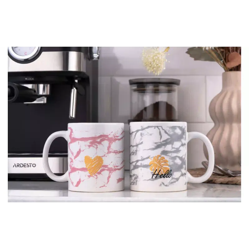 Xícara Ardesto Hello, White/Pink (AR3048WP)