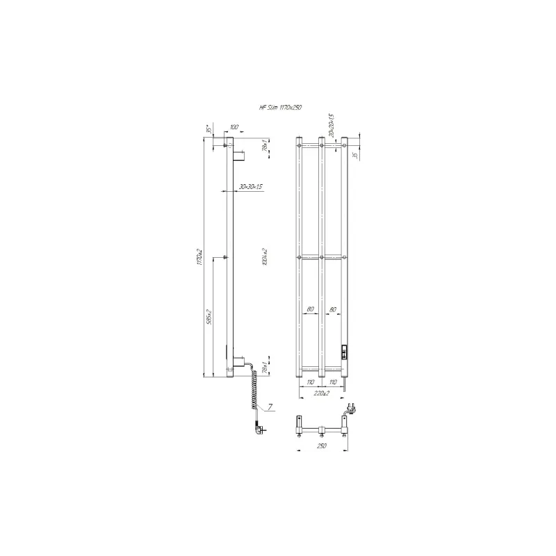 Отопляема сушилня за кърпи Hygge Family (3.164.045798.WM)