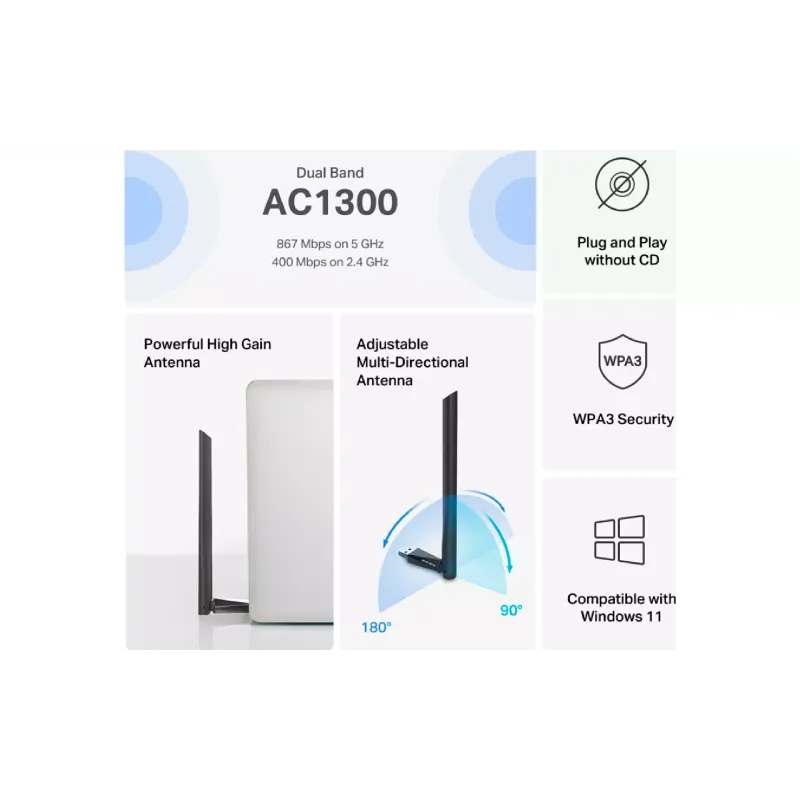 Wi-Fi адаптер Mercusys  (MA30H)