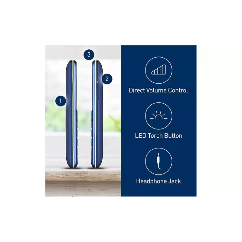 Мобилен телефон Panasonic, Light Blue (KX-TU155EXCN)