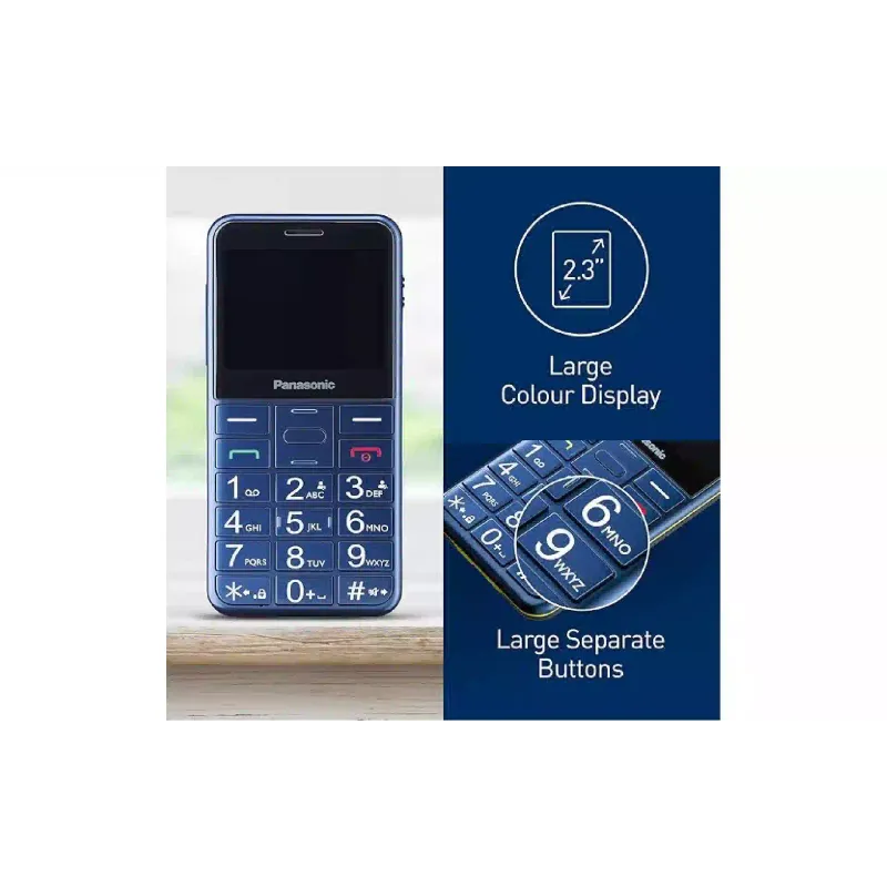 Мобилен телефон Panasonic, Light Blue (KX-TU155EXCN)
