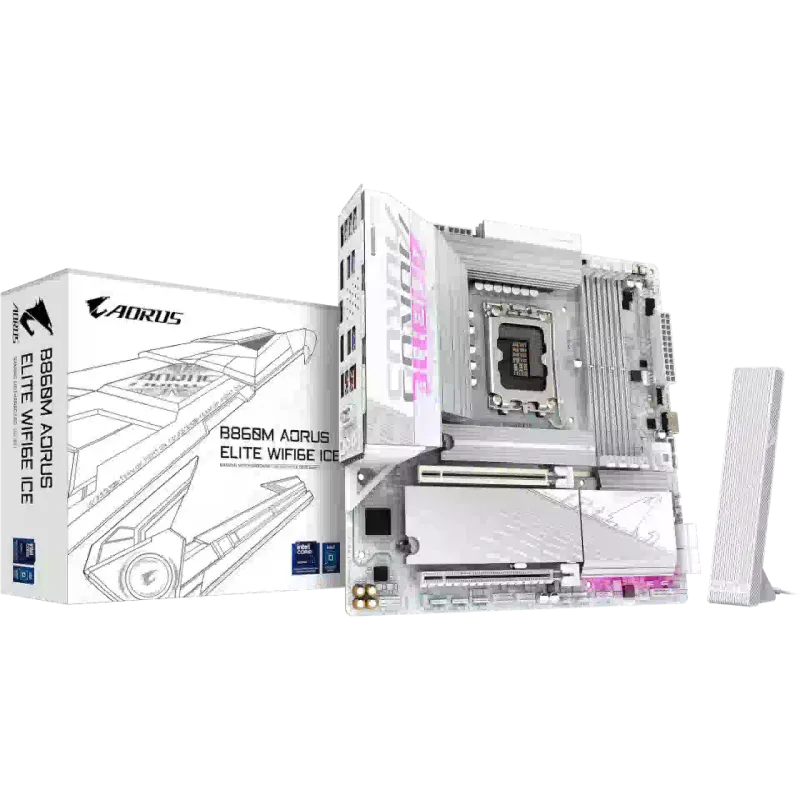 Материнская плата Gigabyte  Ice (B860M AORUS ELITE WIFI6E ICE)