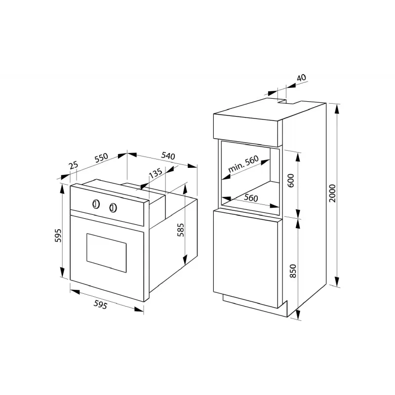 موقد + فرن Hansa FCGI69329, Black (FCGI69329)
