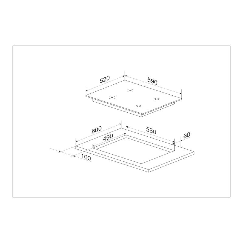موقد + فرن Hansa FCGI69329, Black (FCGI69329)