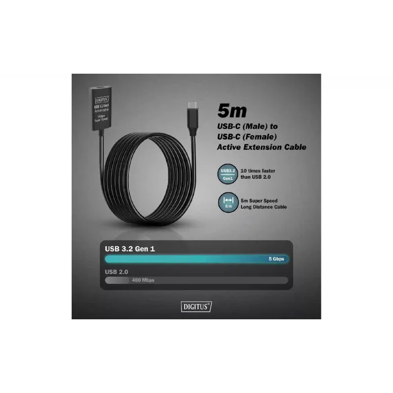 Удлинитель Digitus  Black (DA-73109)