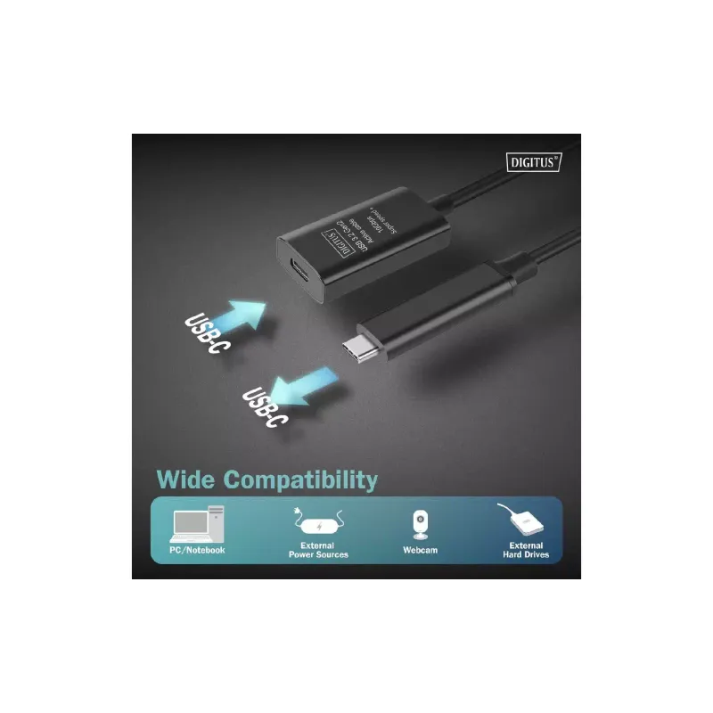 Podaljšek Digitus, Black (DA-73112)