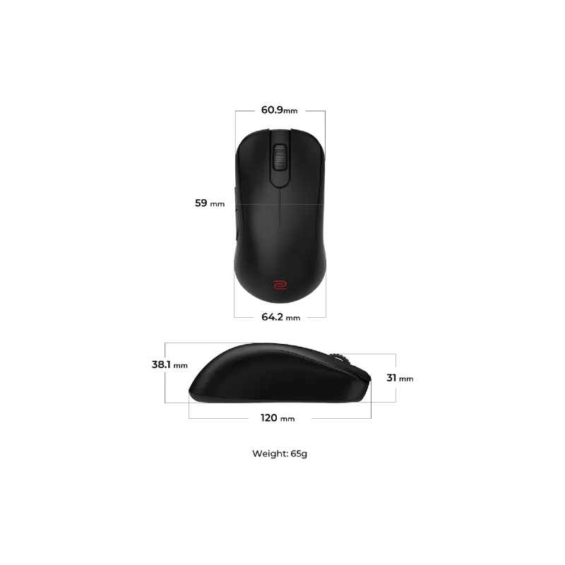 Miška Zowie S2‑DW, Black (9H.N4NBE.A2E)