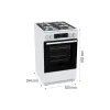 Комбинирана печка Gorenje, White (GKS5C73WF)