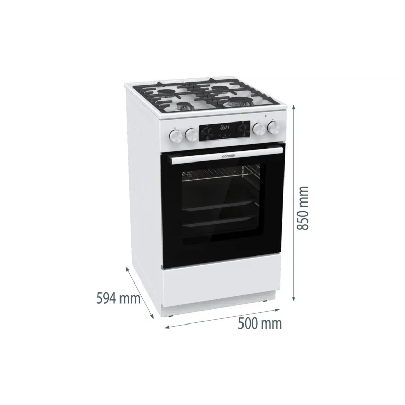 Комбинирана печка Gorenje, White (GKS5C73WF)
