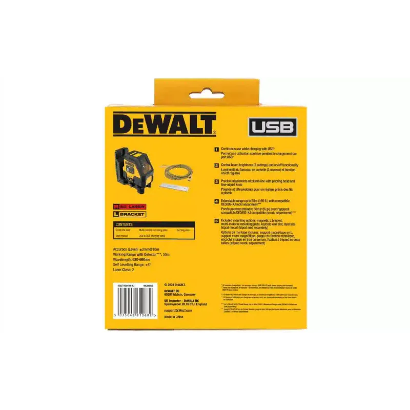 Lézeres szintező DeWALT (DCLE14201RB)