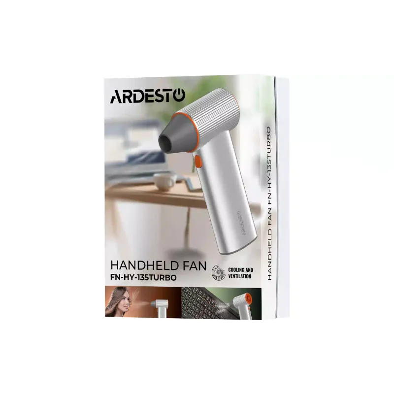 Ventilador portátil Ardesto, White (FN-HY-135TURBO)