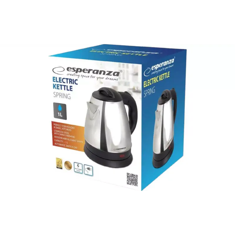 Hervidor eléctrico Esperanza, Stainless steel (EKK116S)