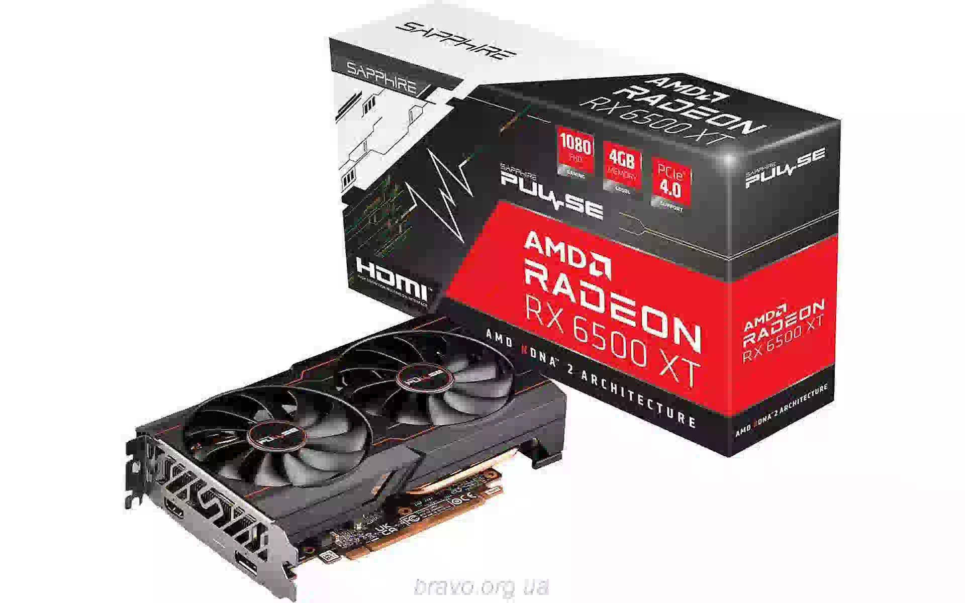 بطاقة الفيديو Sapphire Radeon RX6500XT (11314-07-20G) بطاقة الفيديو Sapphire Radeon RX6500XT (11314-07-20G)