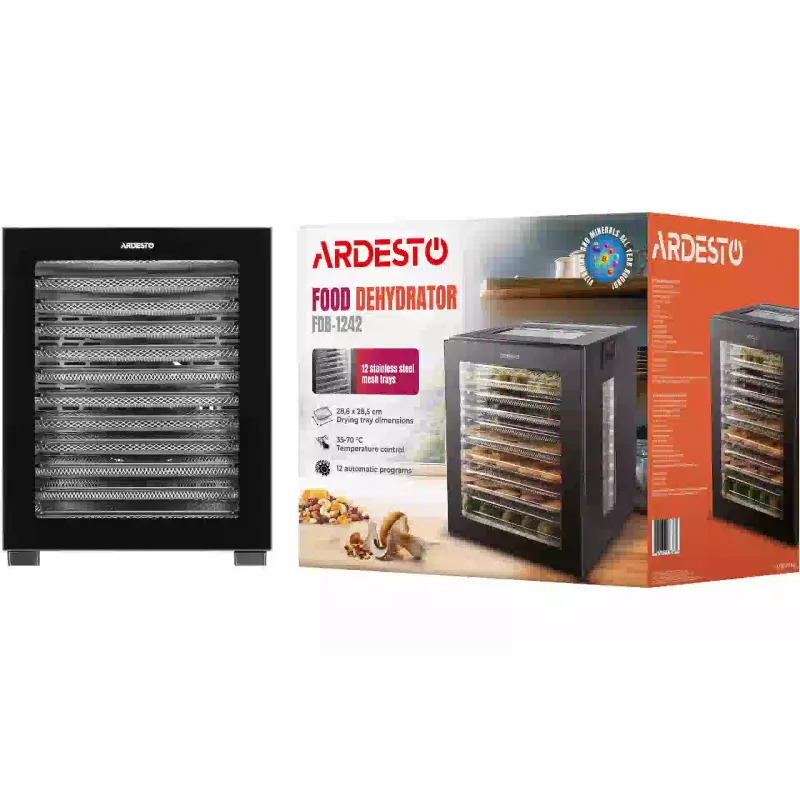 Στεγνωτήριο για λαχανικά και φρούτα Ardesto, Black (FDB-1242)