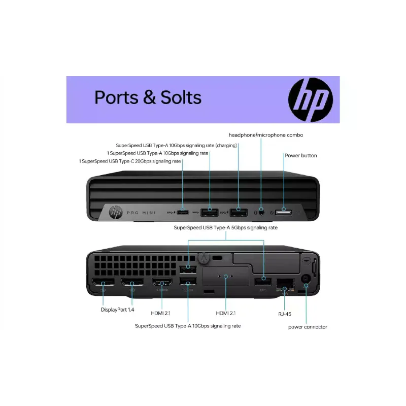 Ηλεκτρονικός υπολογιστής HP Pro 400 G9 Mini (884V0EA)