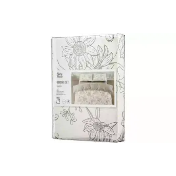 Ágyneműgarnitúra Ardesto Gloria Flowers, Beige (ART1622BW)