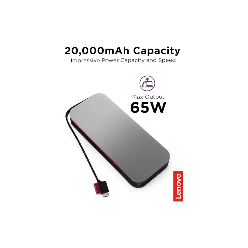 Повербанк Lenovo (40ALLG2WWW), USB-C, Thunder Black