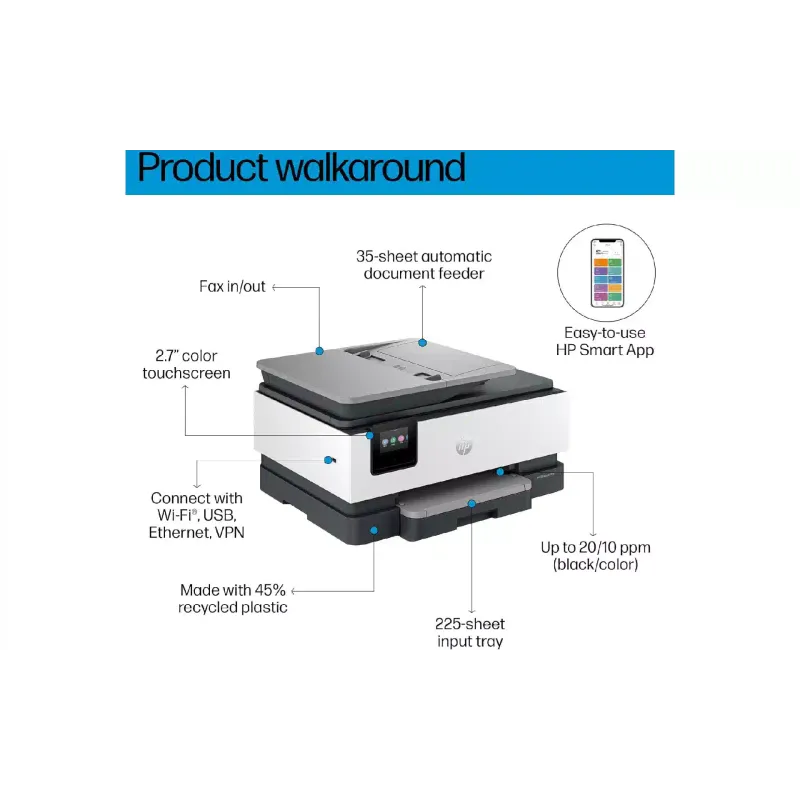 БФП HP OfficeJet Pro 8123  Ice (405W0C)