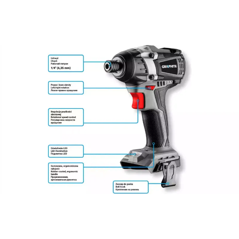 Гайковерт ударний Graphite (58G024)