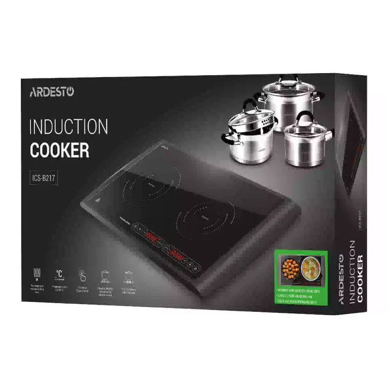 Indukcijski električni štedilnik Ardesto, Black (ICS-B217)