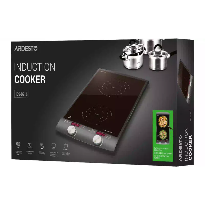 Индукционна електрическа печка Ardesto, Black (ICS-B216)