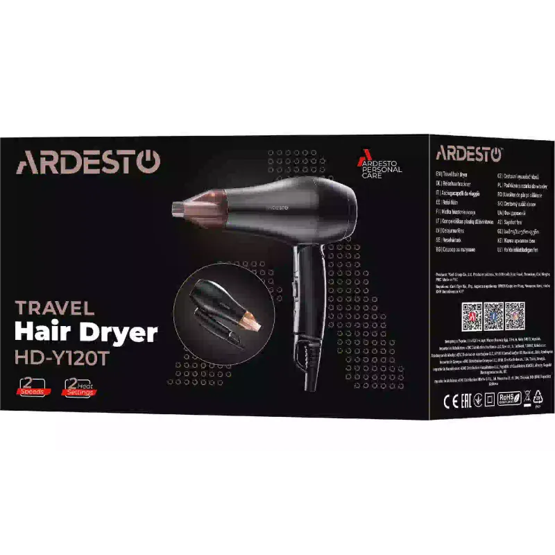 مجفف شعر Ardesto, Black (HD-Y120T)
