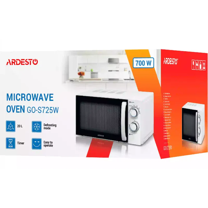 فرن الميكروويف Ardesto, White (GO-S725W)