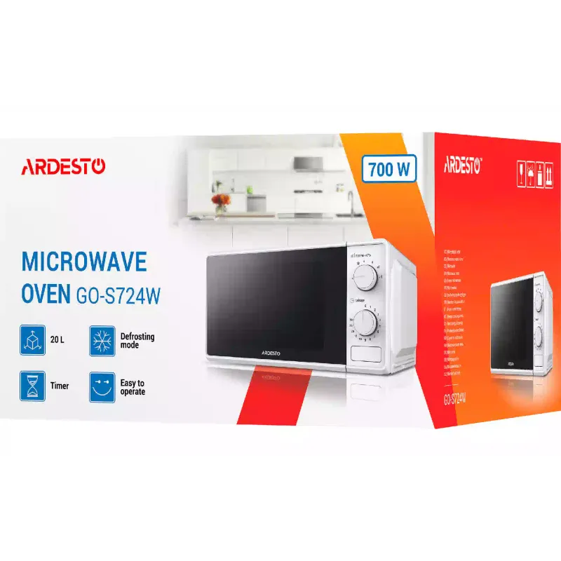 فرن الميكروويف Ardesto, White (GO-S724W)