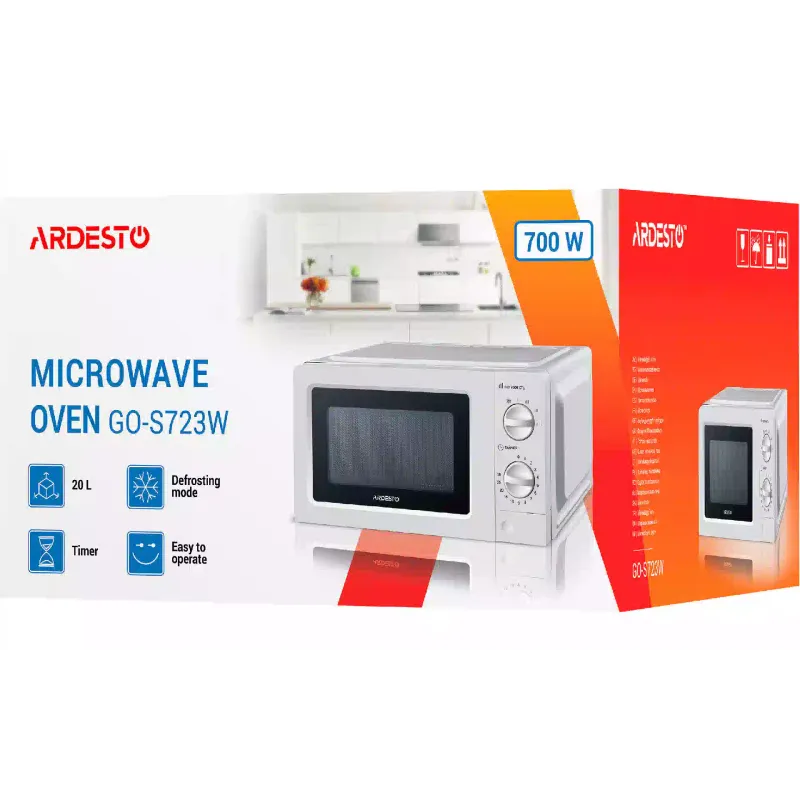 Микровълнова фурна Ardesto, White (GO-S723W)
