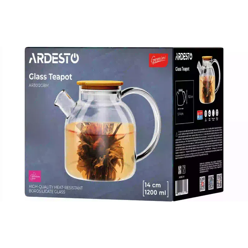 Τσαγιέρα Ardesto Gemini, Transparent (AR3012GBM)