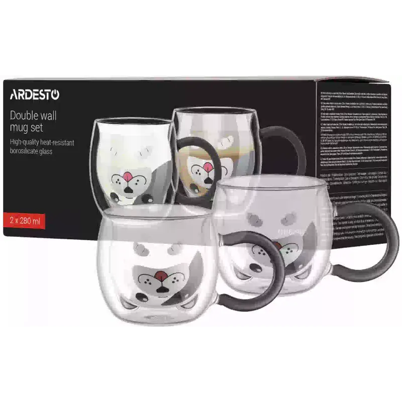 Xícara Ardesto Animals, Transparent (AR2628BD)