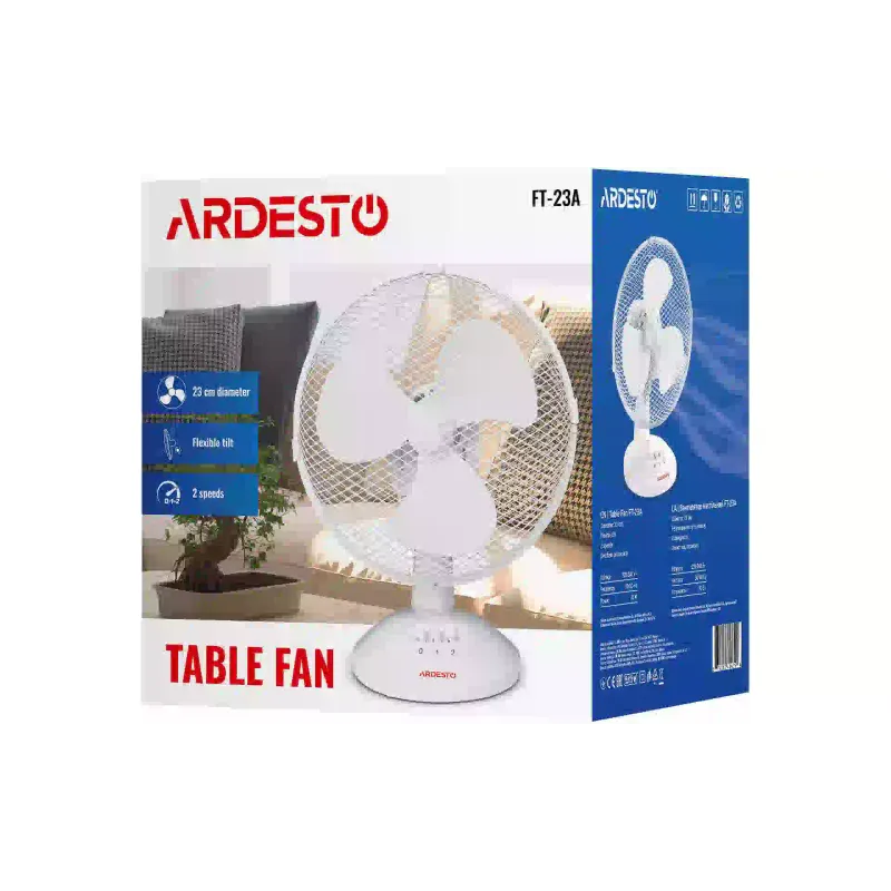 Ventilador de mesa Ardesto, White (FT-23A)