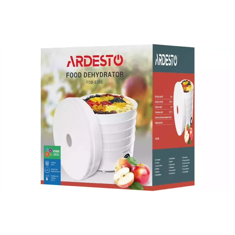 Στεγνωτήριο για λαχανικά και φρούτα Ardesto, White (FDB-5385)