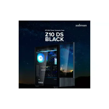 Gabinete para PC Zalman Z10 DS, Black (Z10DSBLACK)