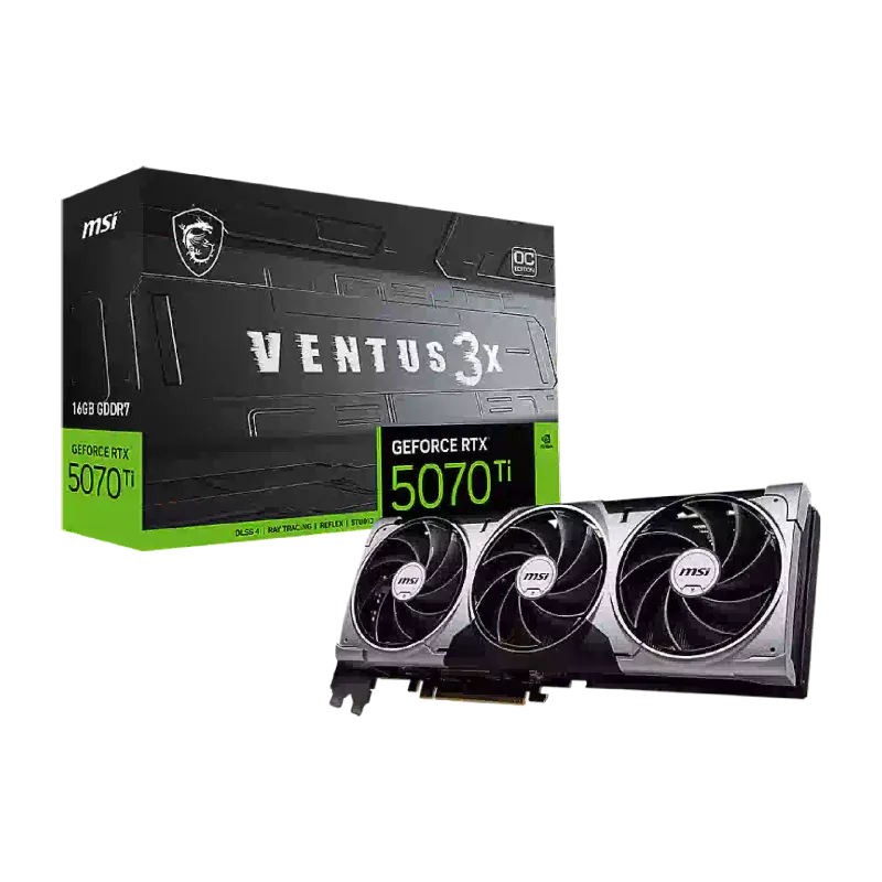 بطاقة الفيديو MSI GeForce RTX 5070Ti (GEFORCE RTX 5070TI 16G VENTUS 3X OC)