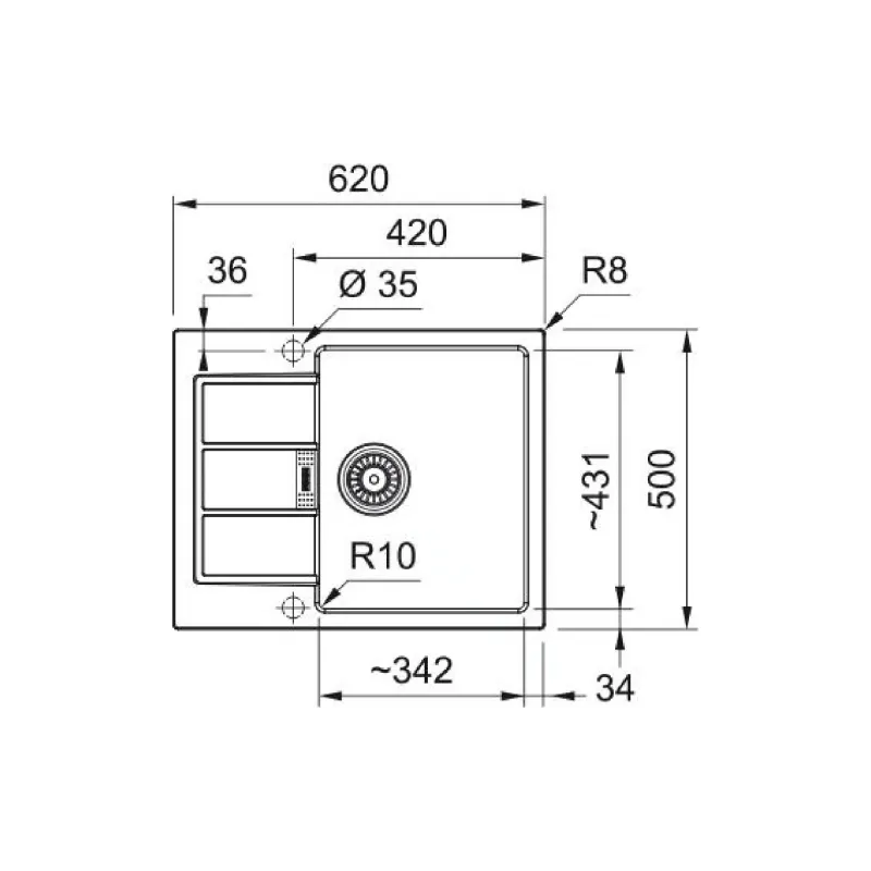 Küchenspüle Franke, Beige (143.0671.742)