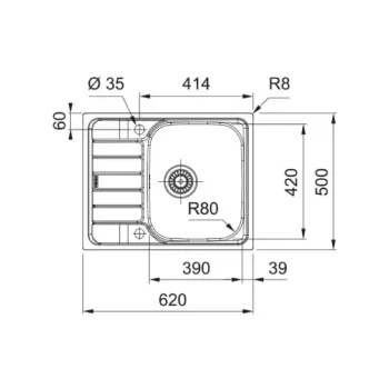 Кухонна мийка Franke Spark, Stainless steel (101.0716.714)