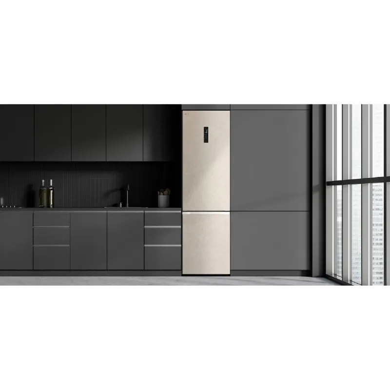 Fridge LG (GC-B509FEPW), 277/110 l, Beige