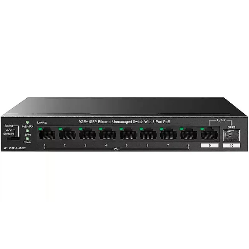 Комутатор Tenda  (TEG1110PF-8-120W)