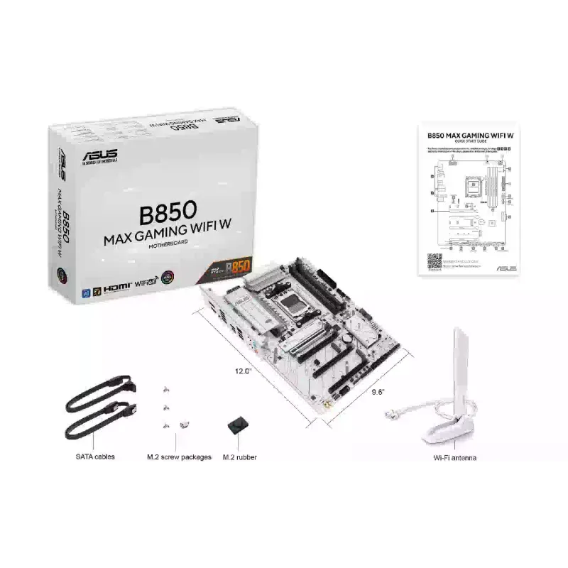 اللوحة الأم Asus Max Gaming B850, White (90MB1M10-M0EAY0)