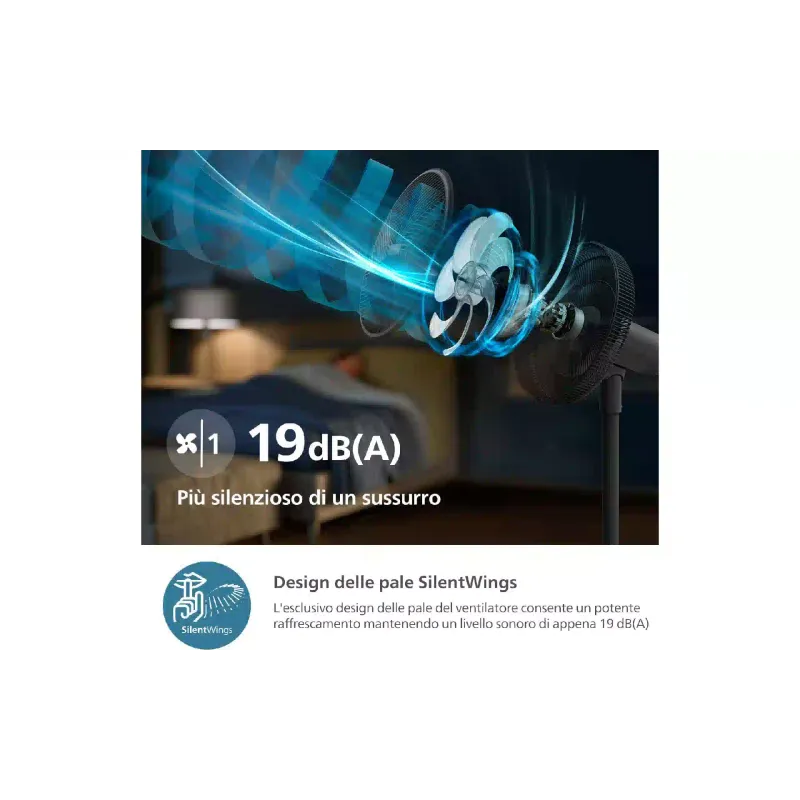 Подов вентилатор Philips, Black (CX3550/01)