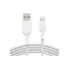 Cabo de carregamento e sincronização Belkin USB-A - Lightning, White (CAA002BT2MWH)