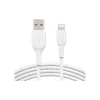 كابل الشحن والمزامنة Belkin USB-A - Lightning, White (CAA001BT2MWH)