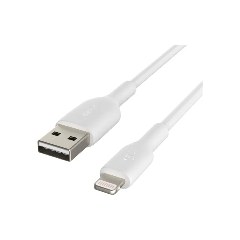 كابل الشحن والمزامنة Belkin USB-A - Lightning, White (CAA001BT2MWH)