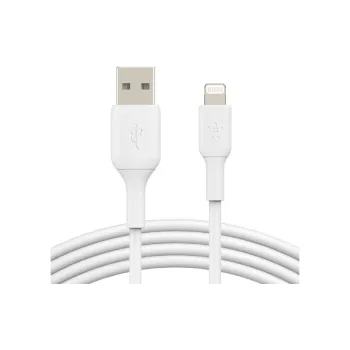 Cable de carga y sincronización Belkin USB-A - Lightning, White (CAA001BT1MWH)
