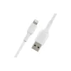 Кабел за зареждане и синхронизация Belkin USB-A - Lightning, White (CAA001BT1MWH)